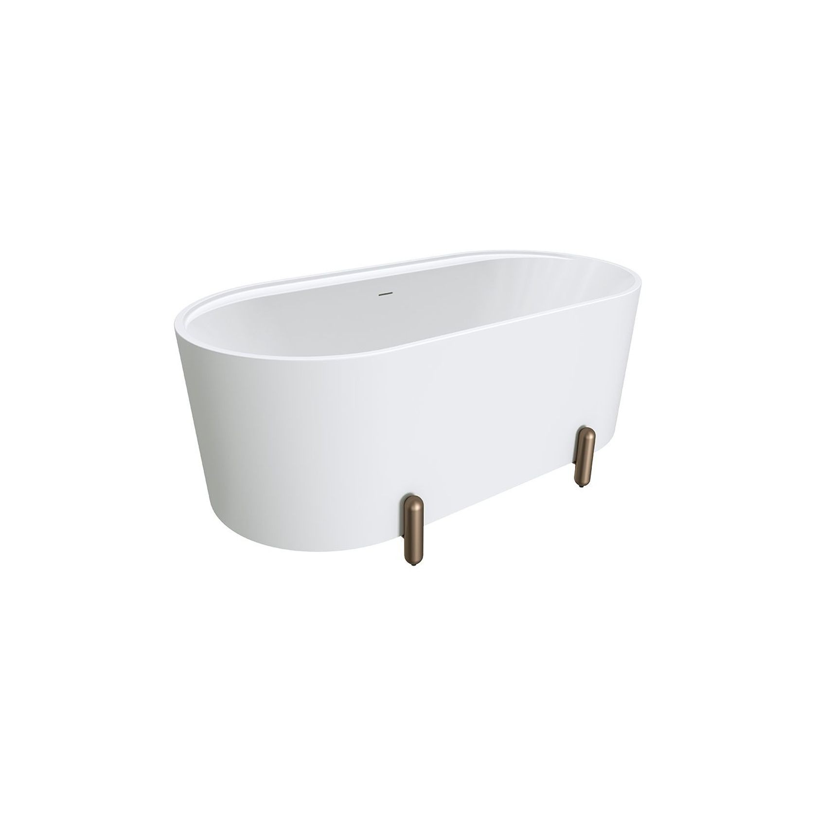 Aluca Freestanding with Legs, 1500mm Matte White gallery detail image
