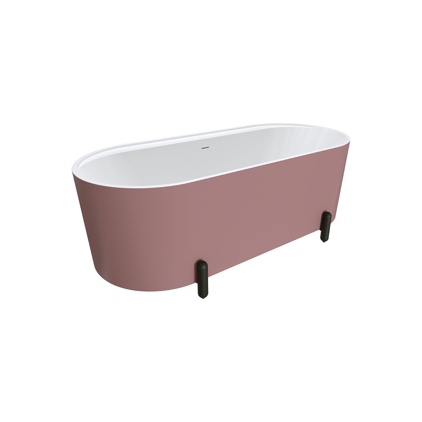 Aluca Freestanding with Legs, 1700mm Matte Rouge gallery detail image