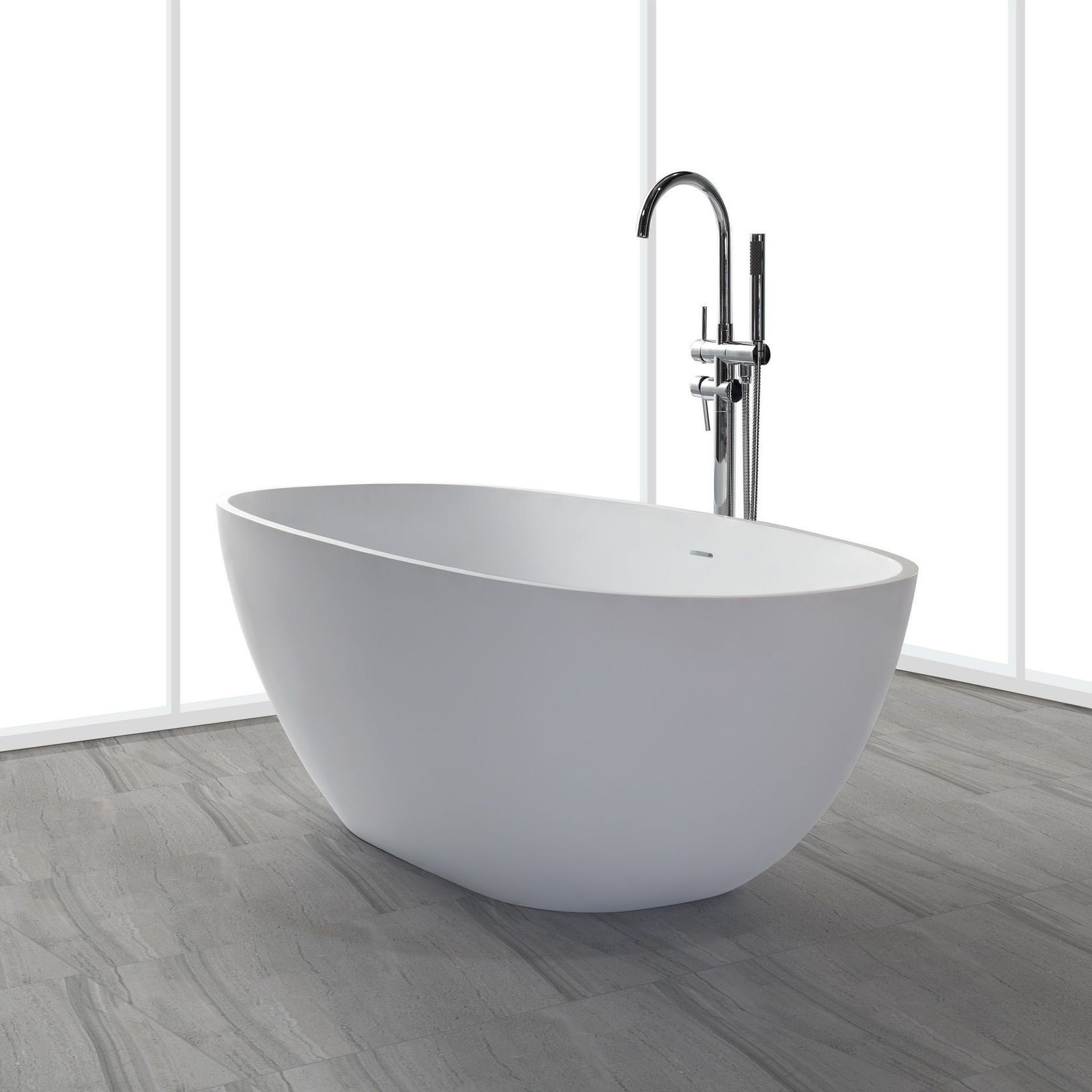 B008 Oval Shaped Hugi Bath 1640MM gallery detail image