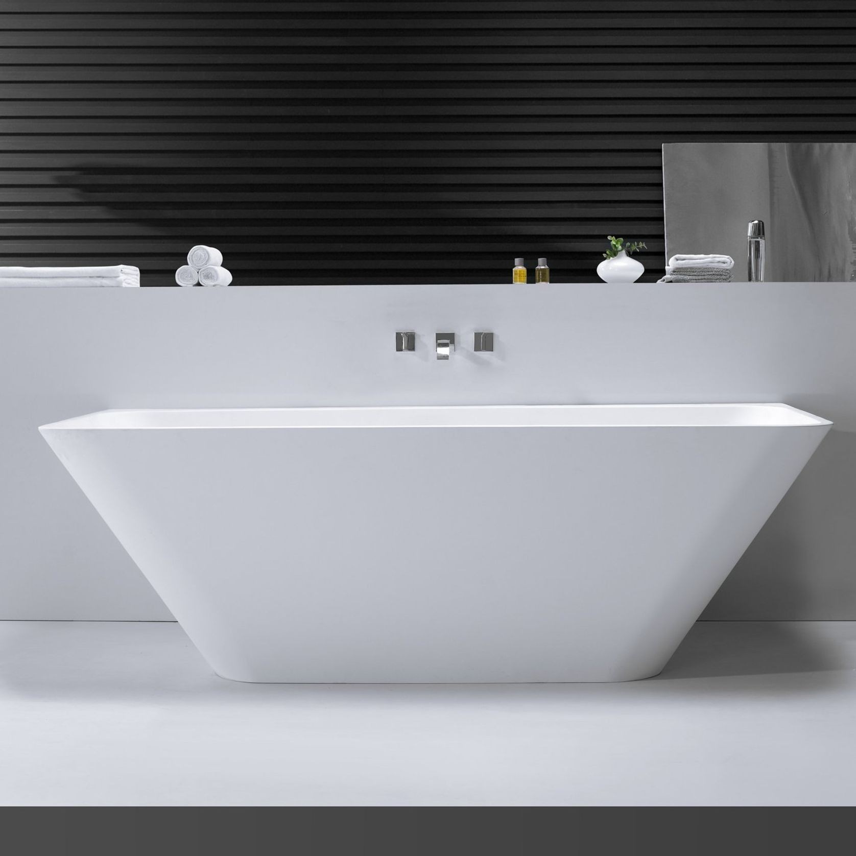 B053 Versitile Back-to-wall Hugi Bath 1800mm gallery detail image