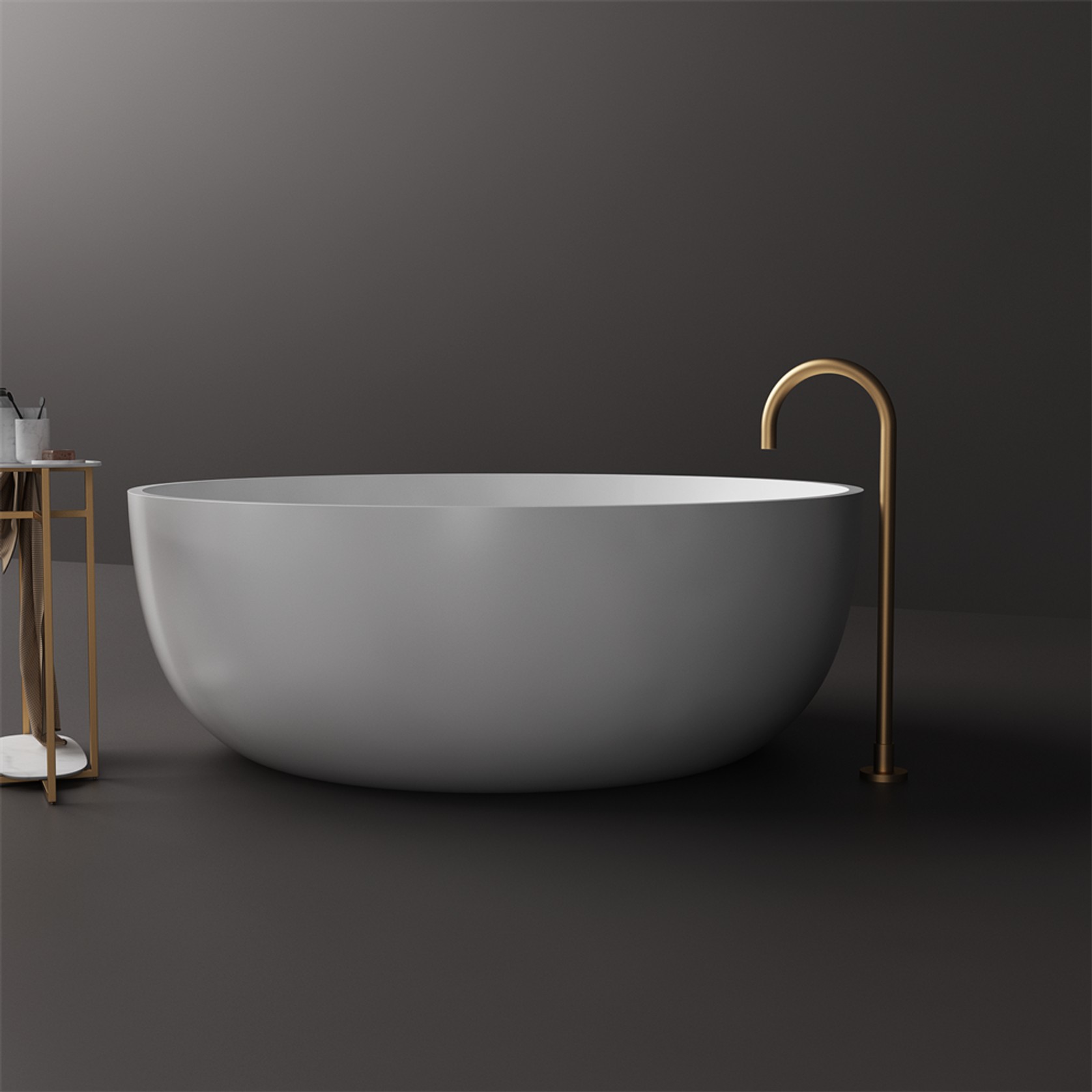 Silvia Circular Stone Bath ST13 - Various Sizes gallery detail image