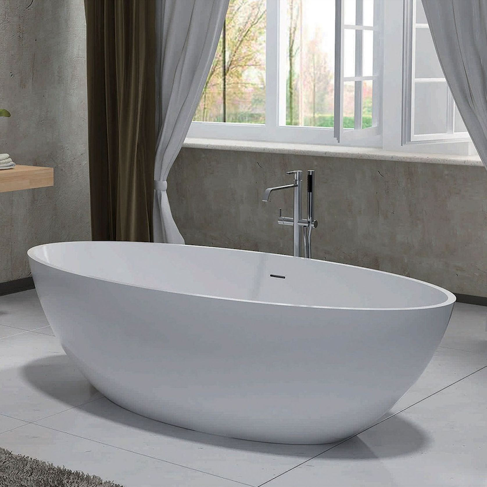 Nice Bathtub by Pietra Bianca gallery detail image