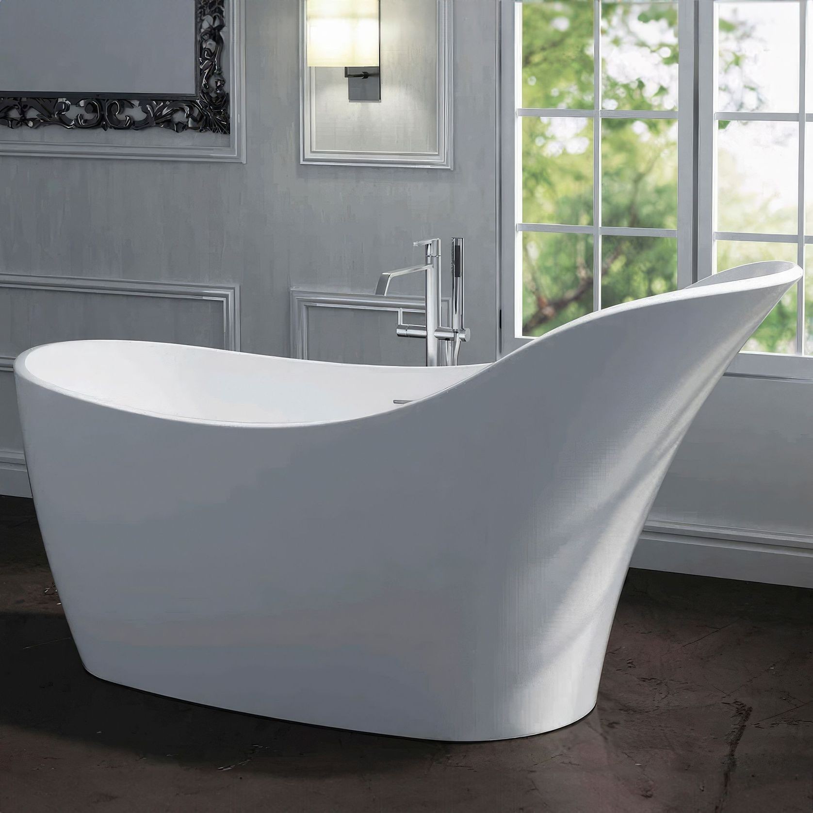 Pietra Bianca Anna Freestanding Stone Bath gallery detail image