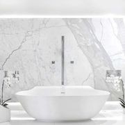 Pietra Bianca Alice Back-To-Wall Freestanding Bath gallery detail image