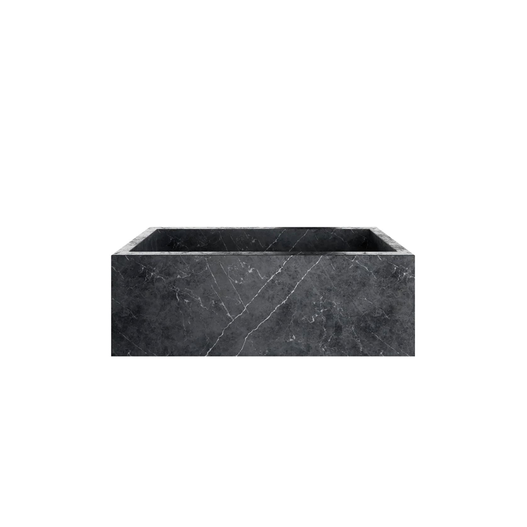 Zen Rectangle Solid Marble Bathtub gallery detail image