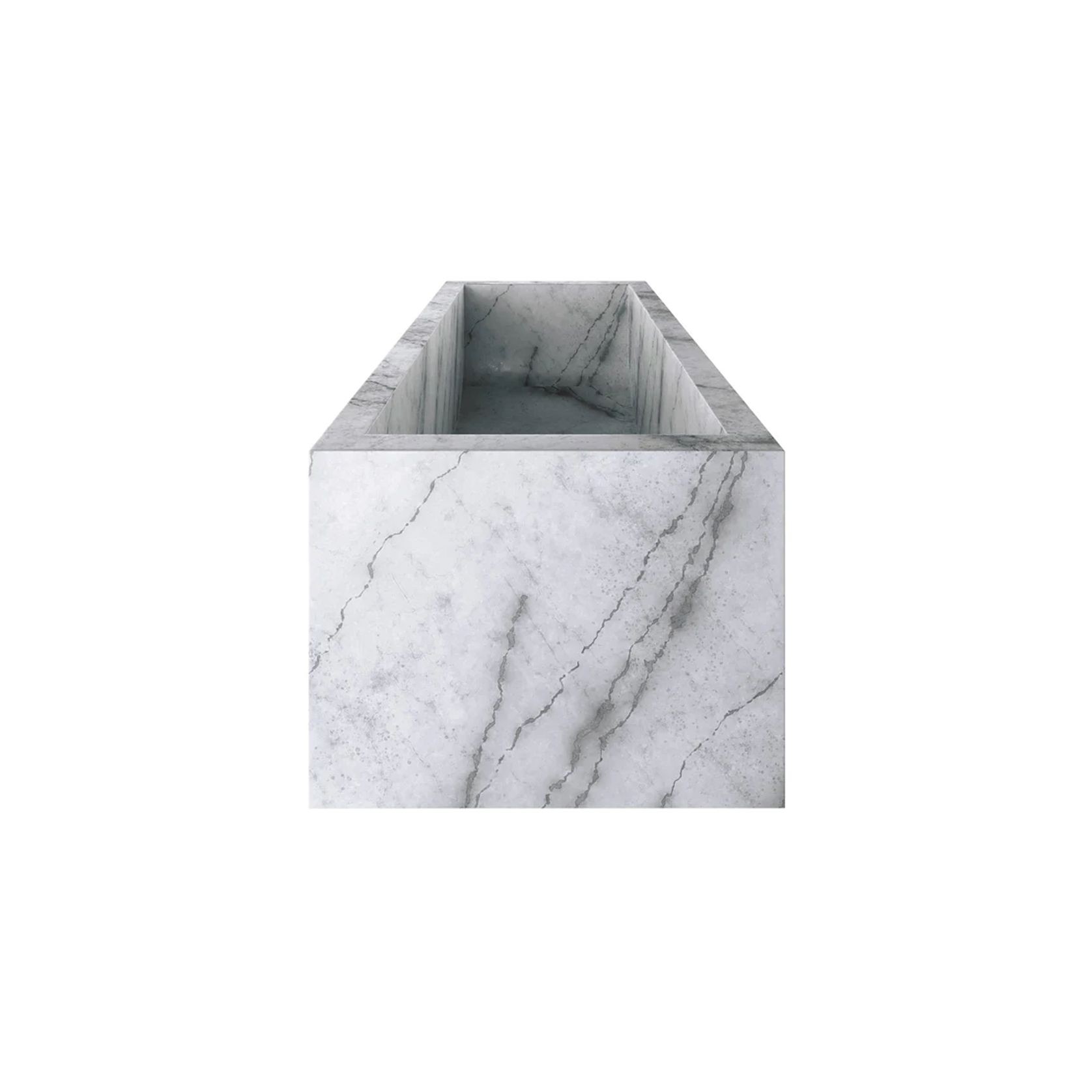 Zen Rectangle Solid Marble Bathtub gallery detail image