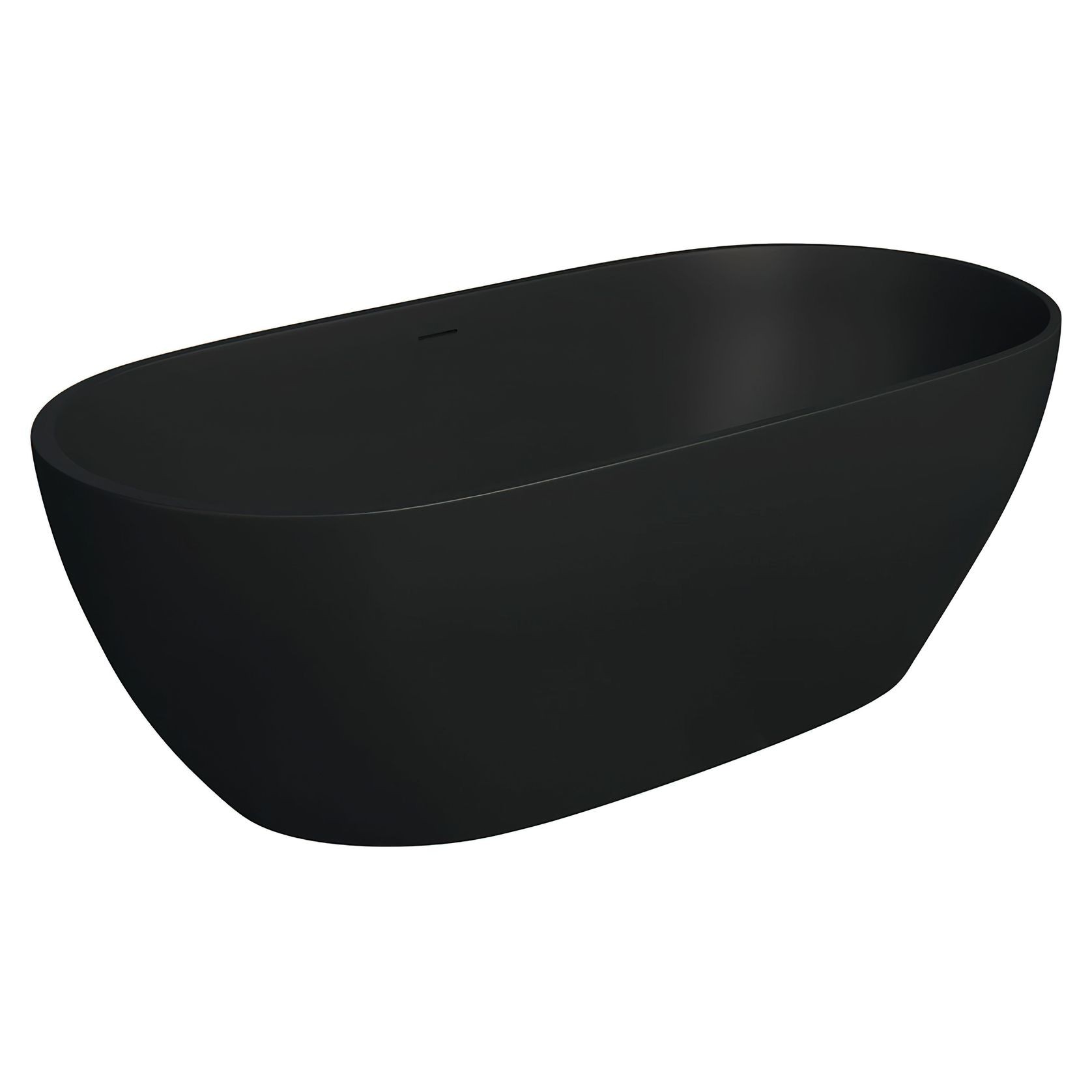 Luciana Matte Black Stone Bath gallery detail image