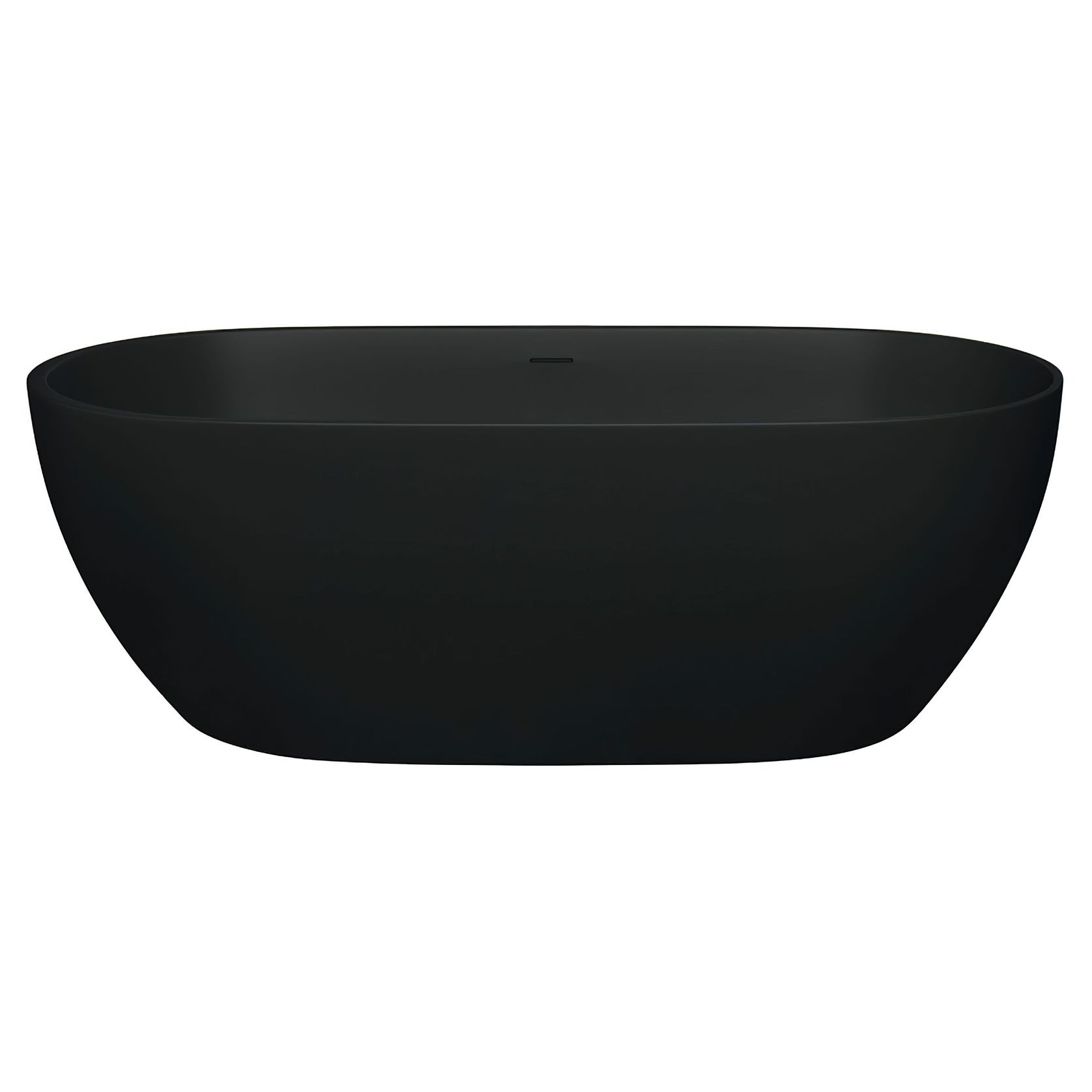 Luciana Matte Black Stone Bath gallery detail image