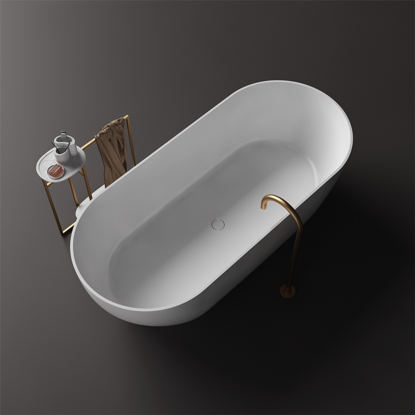 Slimline Justina Lightweight Stone Bath Various Sizes gallery detail image