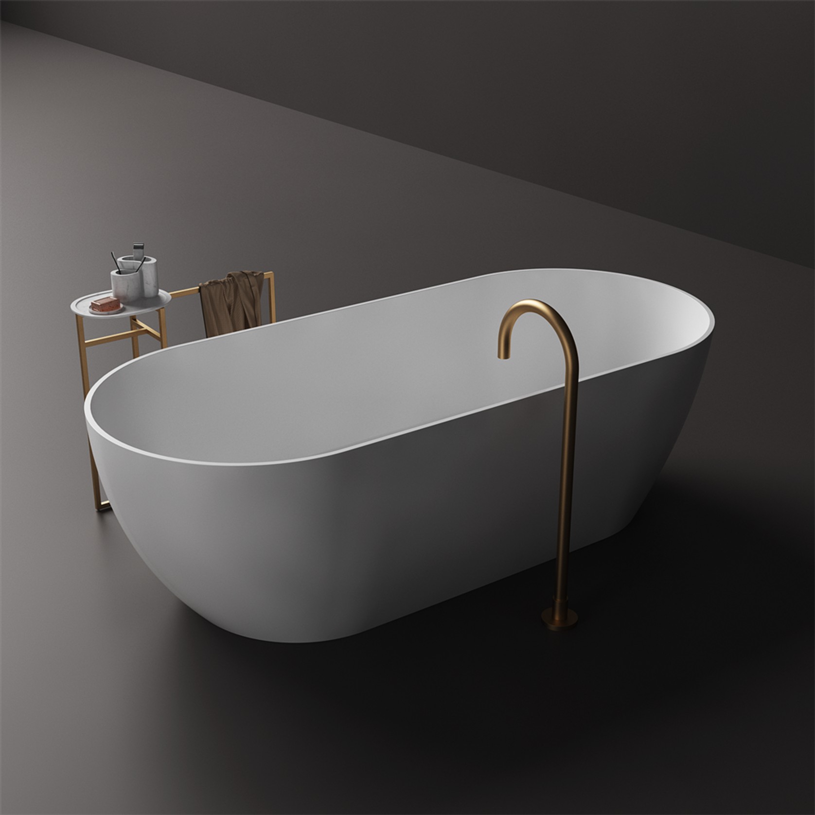 Slimline Justina Lightweight Stone Bath Various Sizes gallery detail image