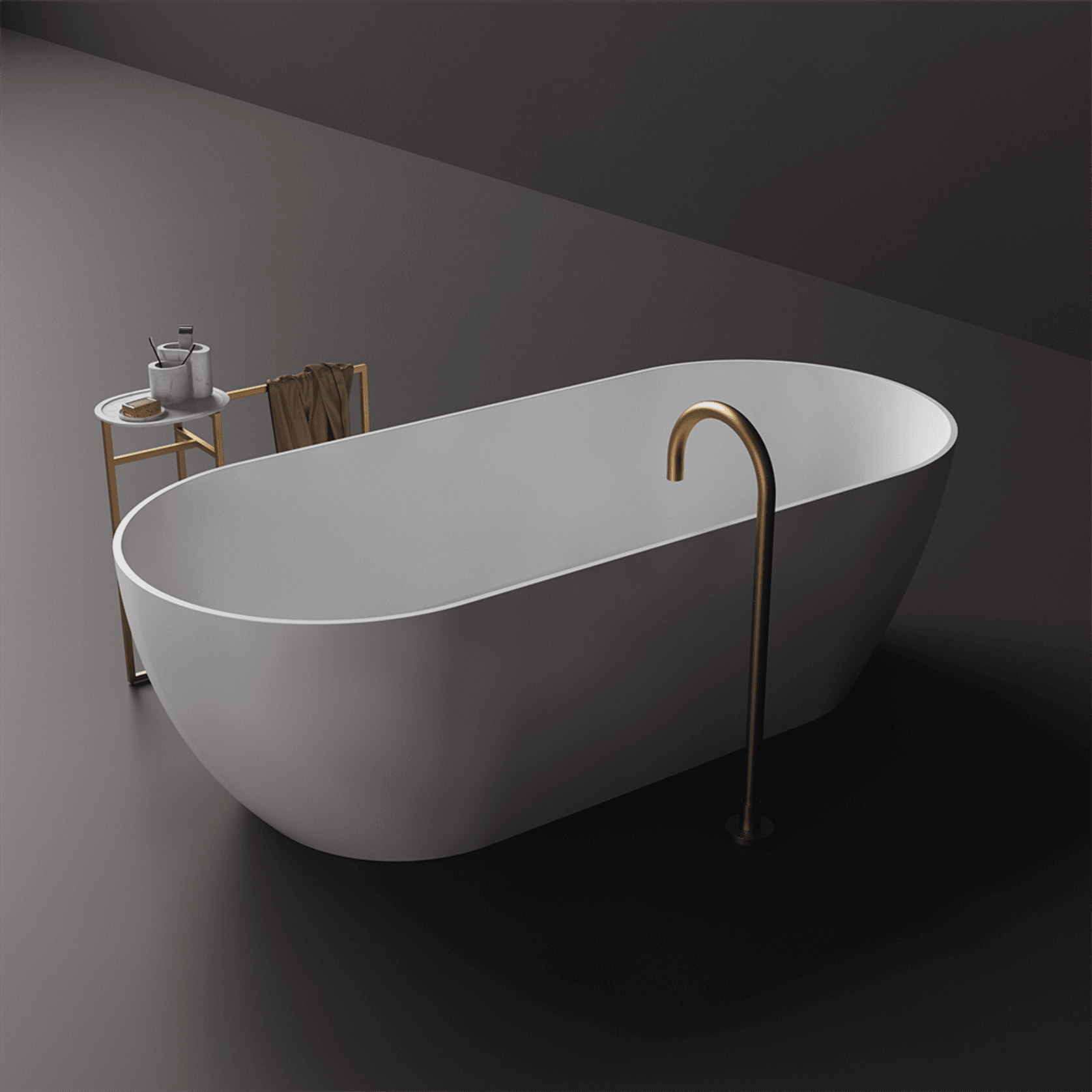 Slimline Justina Lightweight Stone Bath Various Sizes gallery detail image