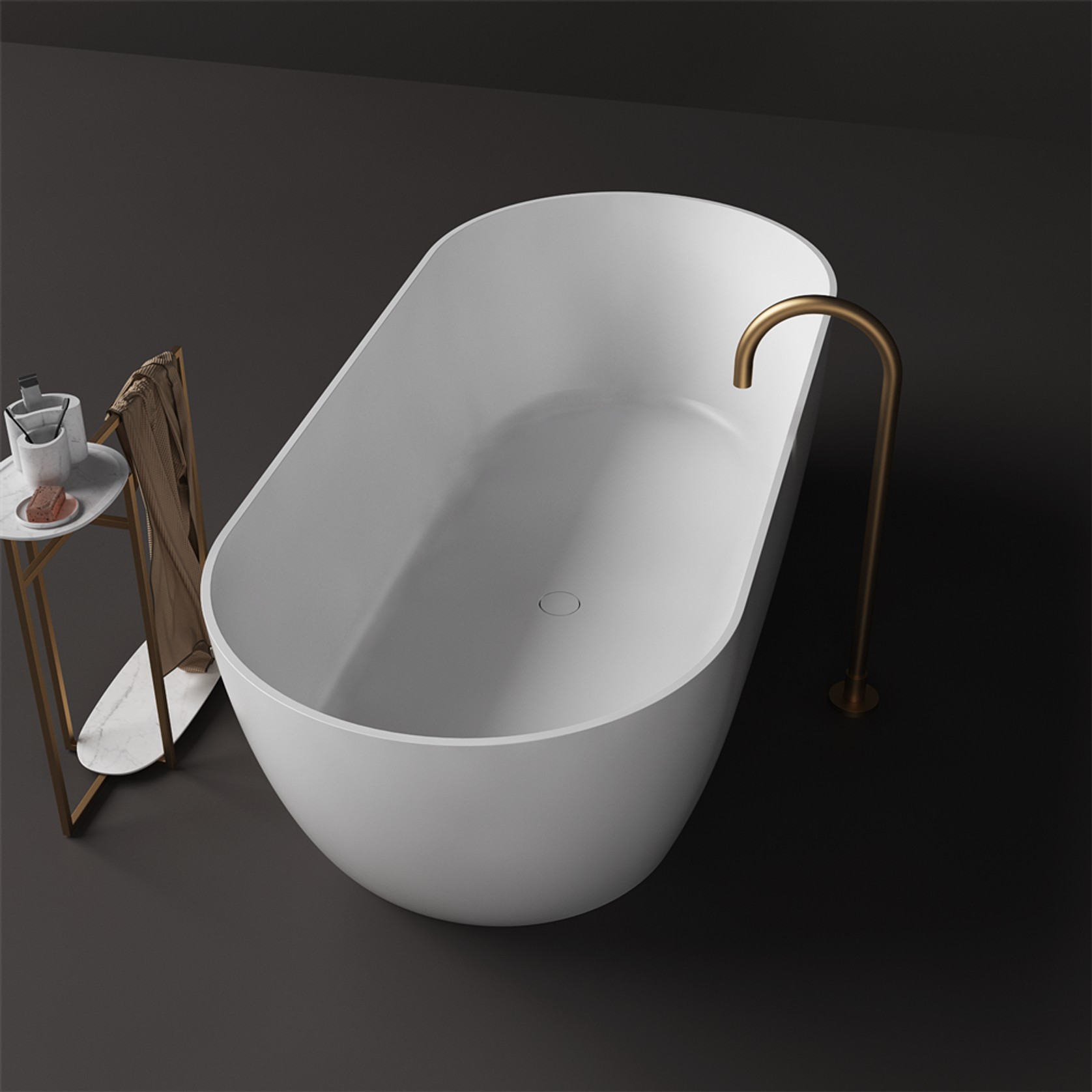 Slimline Justina Lightweight Stone Bath Various Sizes gallery detail image