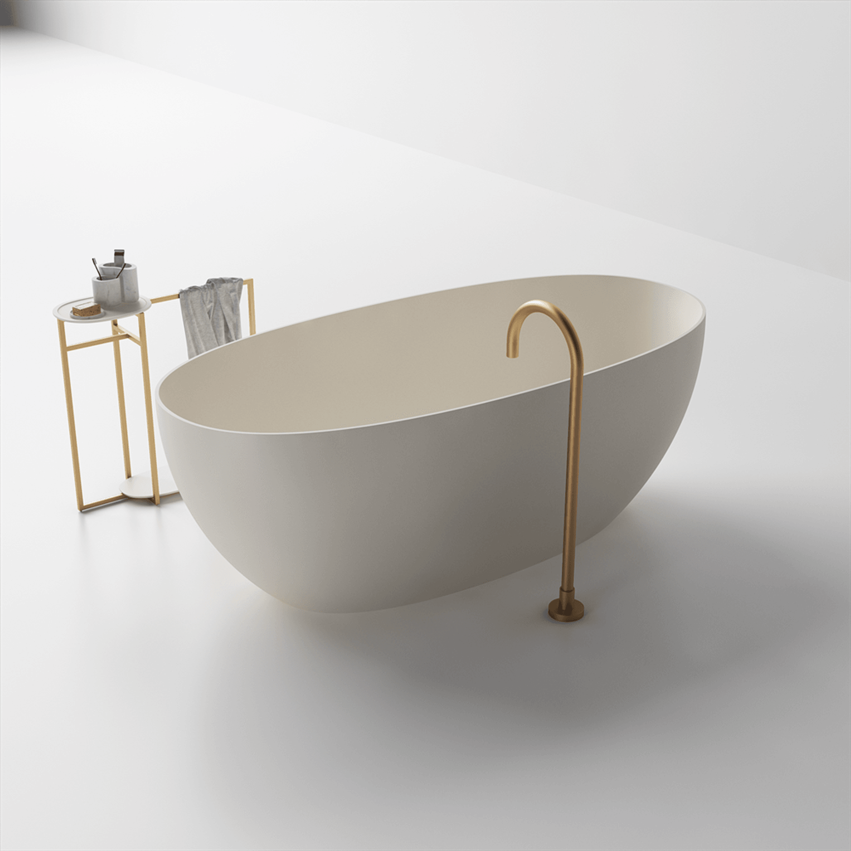 Grace Compact Oval Stone Bath ST39 - Various sizes gallery detail image