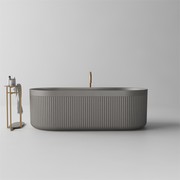 Venus 1700mm Fluted Freestanding Stone Bath - ST86 gallery detail image