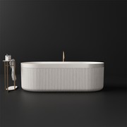 Venus 1700mm Fluted Freestanding Stone Bath - ST86 gallery detail image