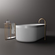 Venus 1700mm Fluted Freestanding Stone Bath - ST86 gallery detail image