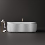 Venus 1700mm Fluted Freestanding Stone Bath - ST86 gallery detail image