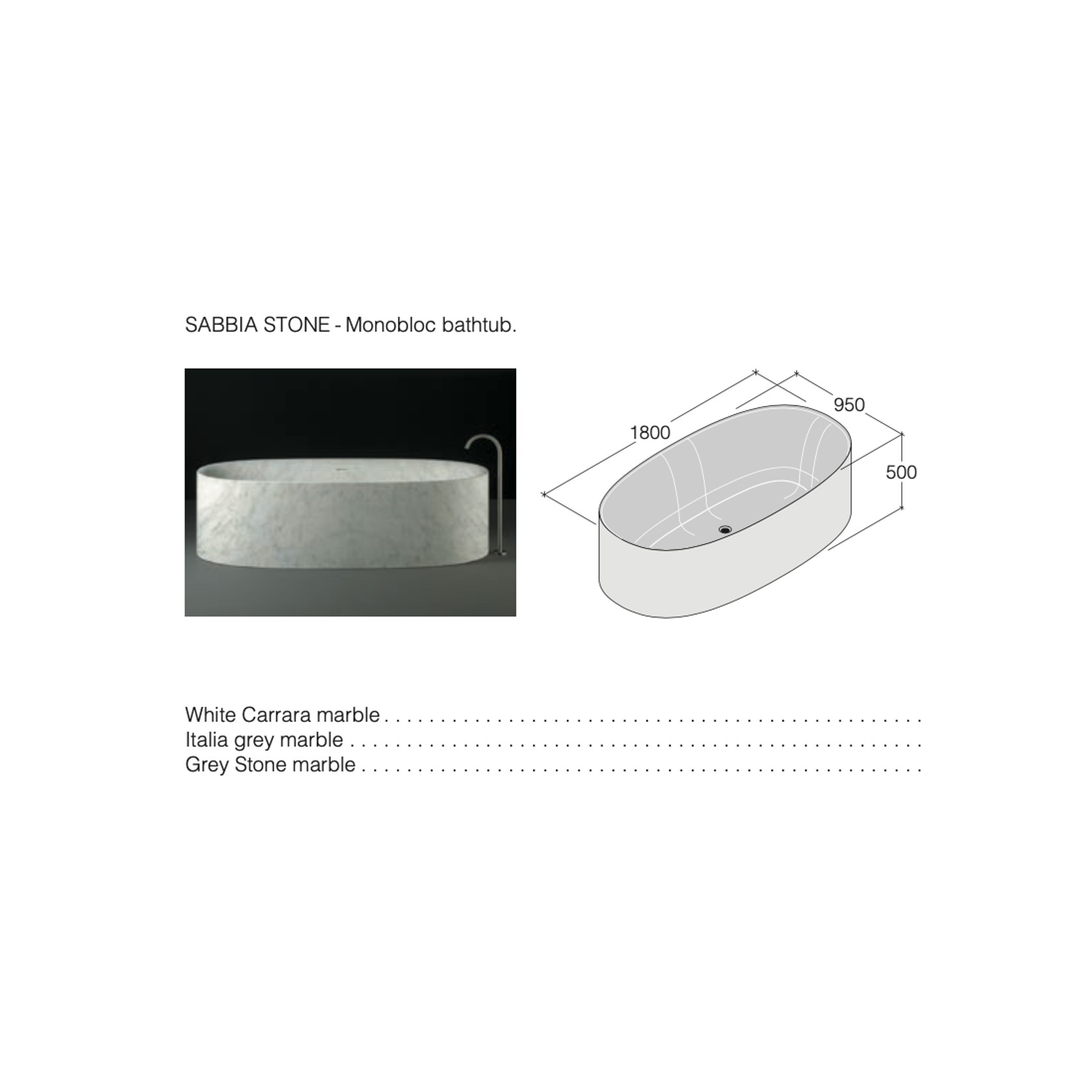 Sabbia Bathtub by Boffi gallery detail image