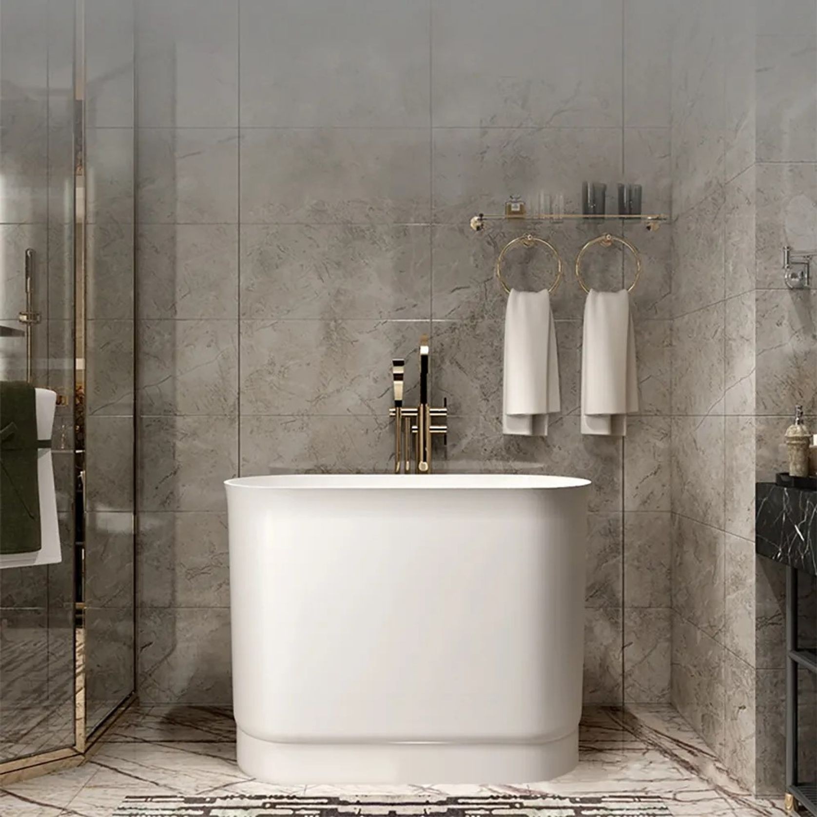 Josei Small Japanese Soak Tub- MGF01 gallery detail image