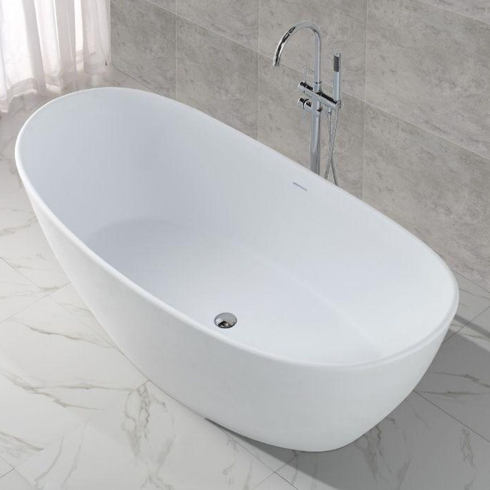 B034-A Stylish Freestanding Hugi Bath 1500mm gallery detail image