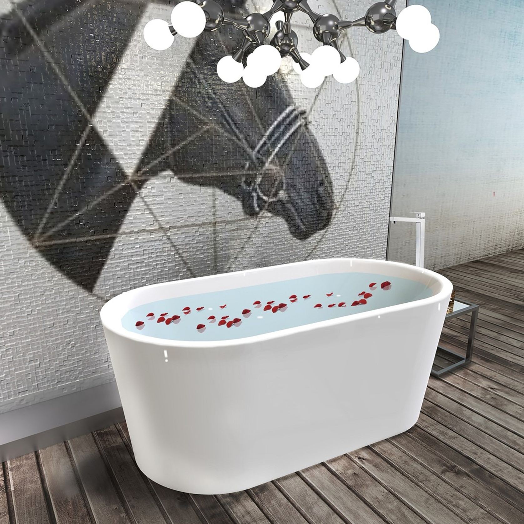 Unika Oval W/Overflow Gloss Bath Tub gallery detail image