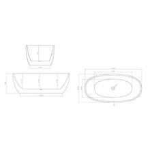 Cervo Matte White Acrylic Freestanding Bath gallery detail image