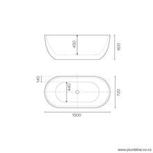 Kurv 1500 Freestanding Bath gallery detail image