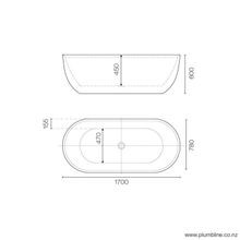 Kurv 1700 Freestanding Bath gallery detail image