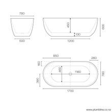 Kurv 1700 Freestanding Bath Matt White gallery detail image