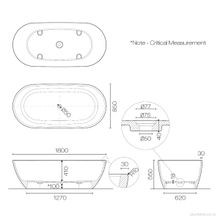 Oasis 1800 Freestanding Bath gallery detail image