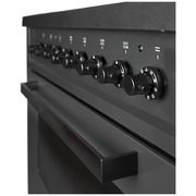 ILVE 90cm Nero Lusso Freestanding Dual Fuel Oven/Stove gallery detail image