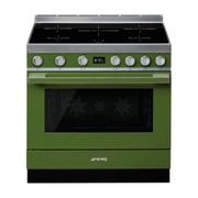 Smeg Portofino 90cm Induction Cooker - Olive Green gallery detail image