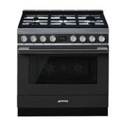 Smeg Portofino 90cm Freestanding Dual Fuel Cooker - Anthracite gallery detail image