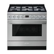 Smeg Portofino 90cm Dual Fuel Pyrolytic Cooker - Stainless Steel gallery detail image
