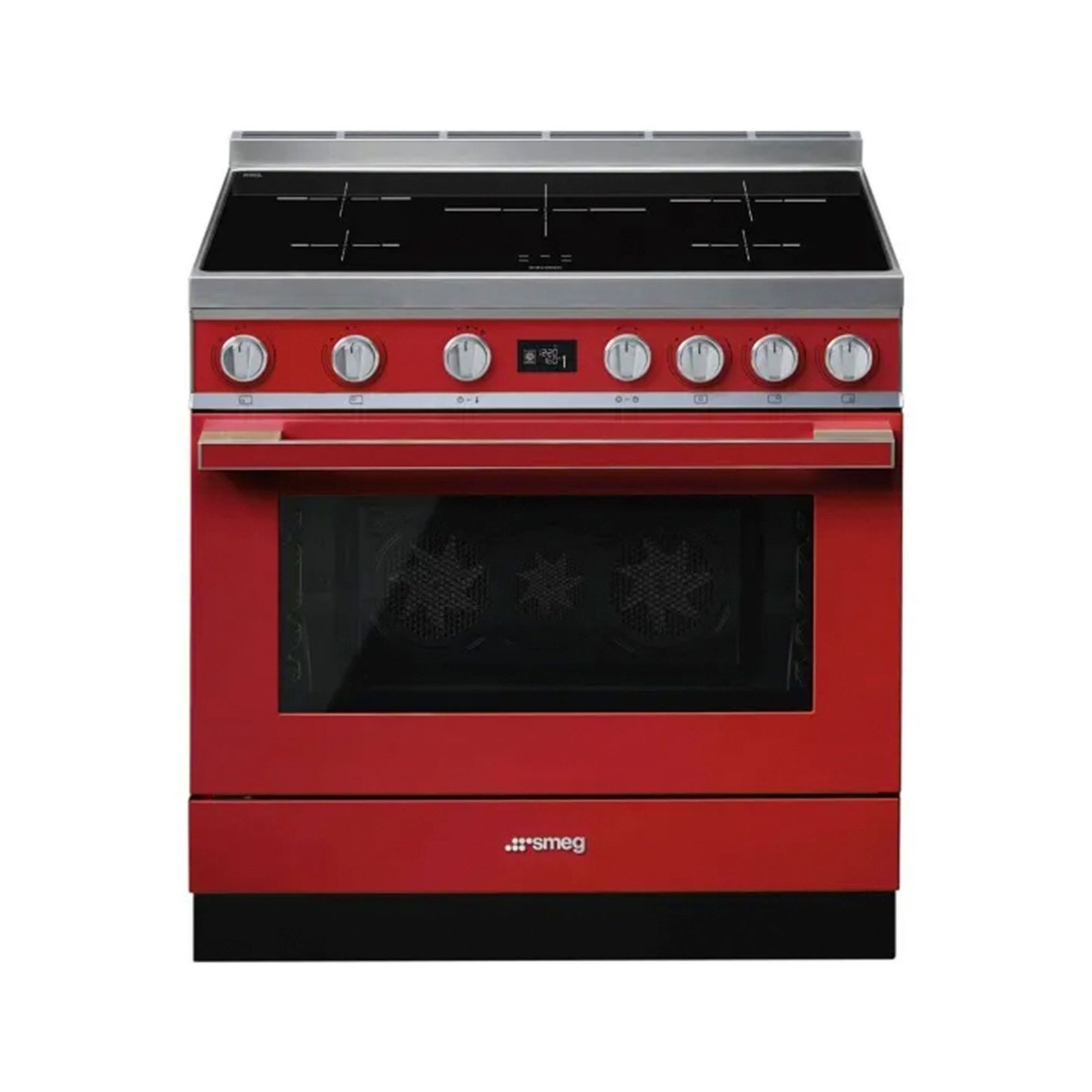 Smeg Portofino 90cm Induction Cooker - Red gallery detail image