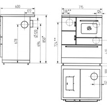 Wood Stove Ambiente Line K 128F Black gallery detail image