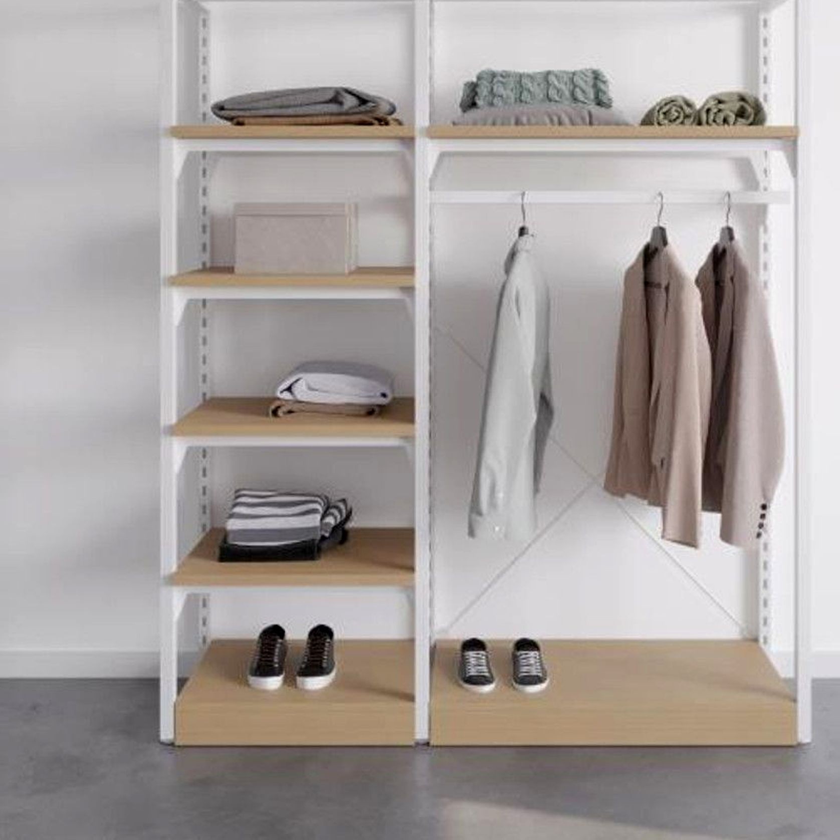 The Fresh White Sneakers Free-Standing Kitset Wardrobe gallery detail image