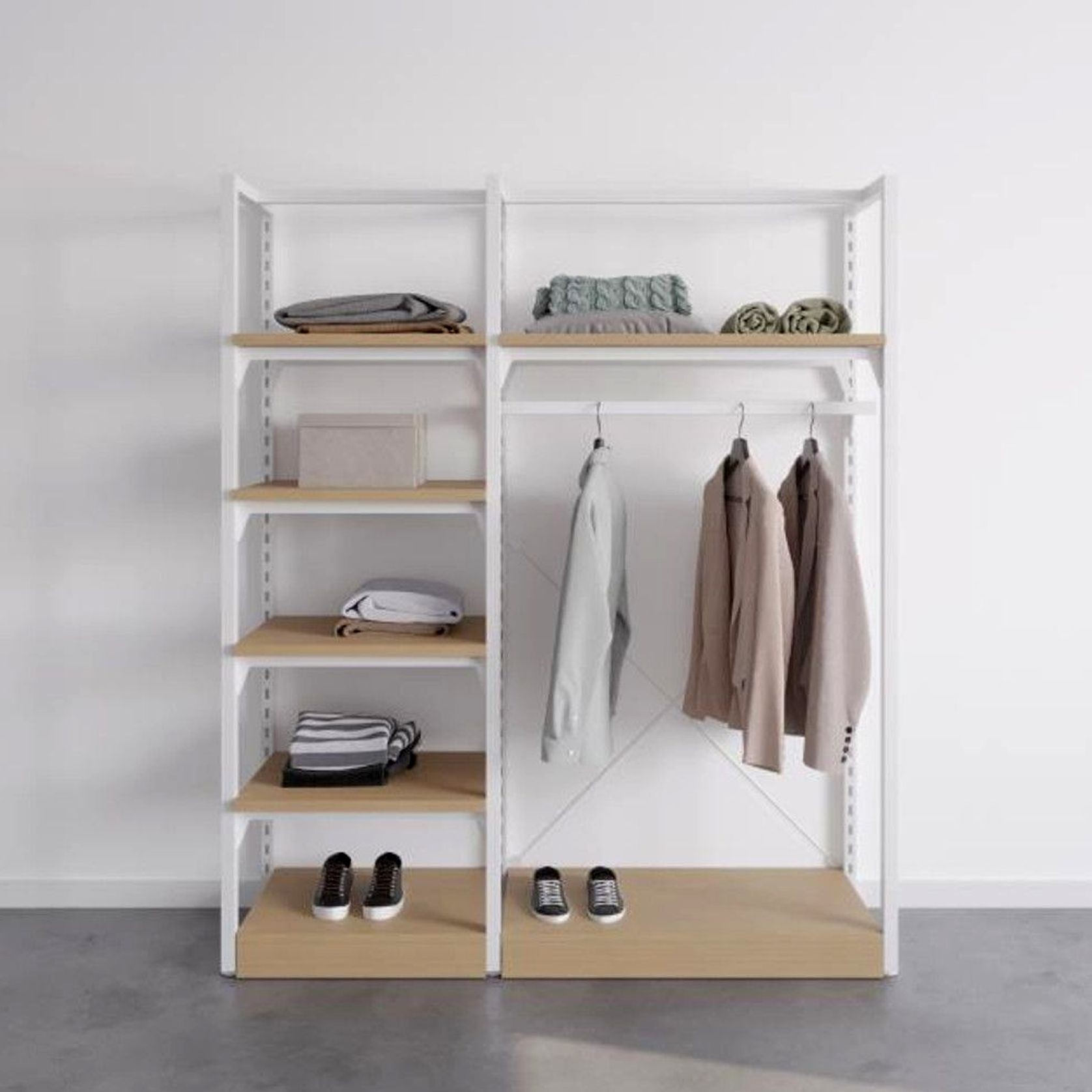 The Fresh White Sneakers Free-Standing Kitset Wardrobe gallery detail image