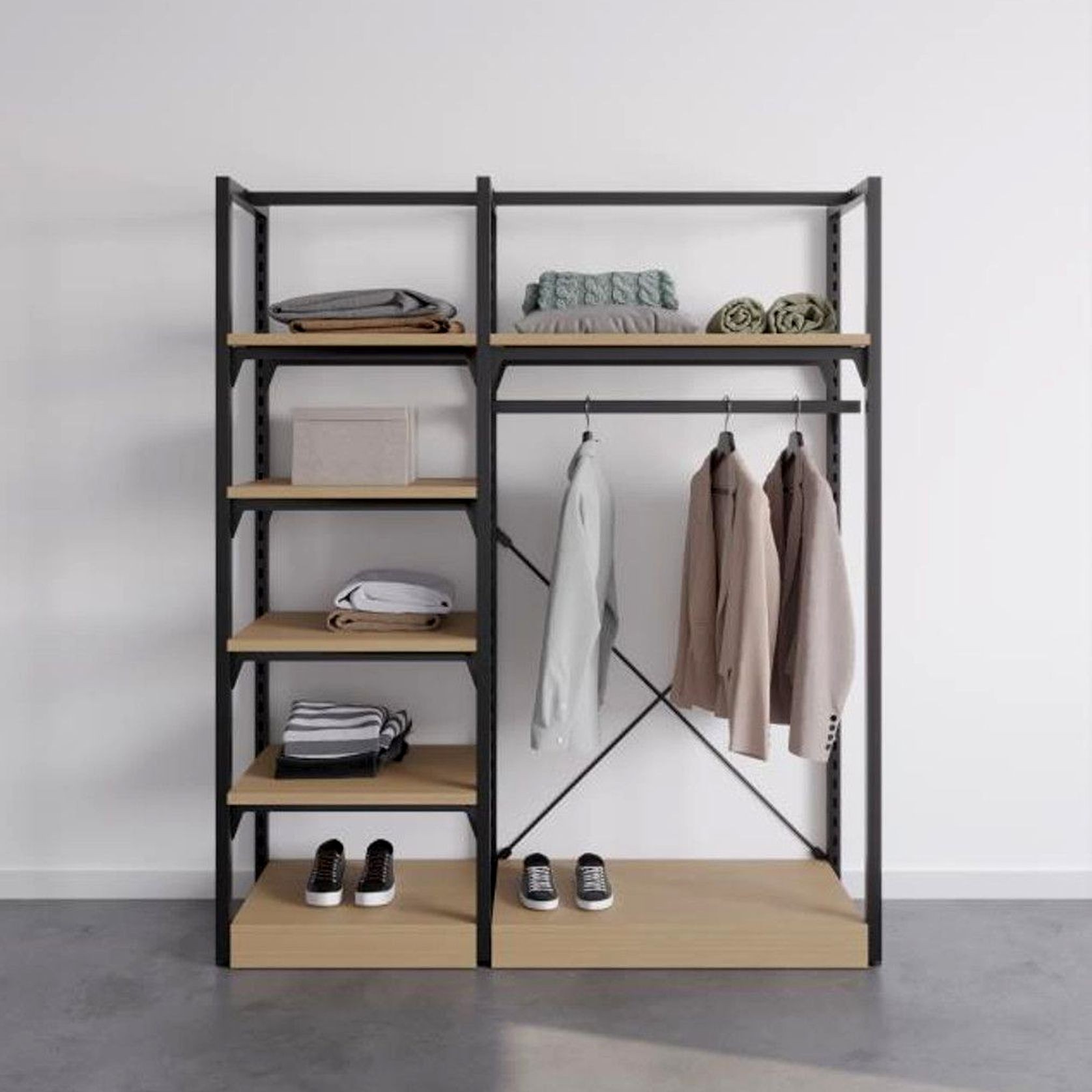 The Fresh White Sneakers Free-Standing Kitset Wardrobe gallery detail image