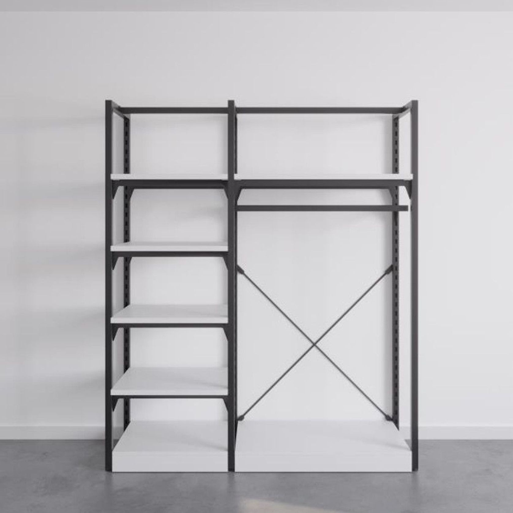 The Fresh White Sneakers Free-Standing Kitset Wardrobe gallery detail image