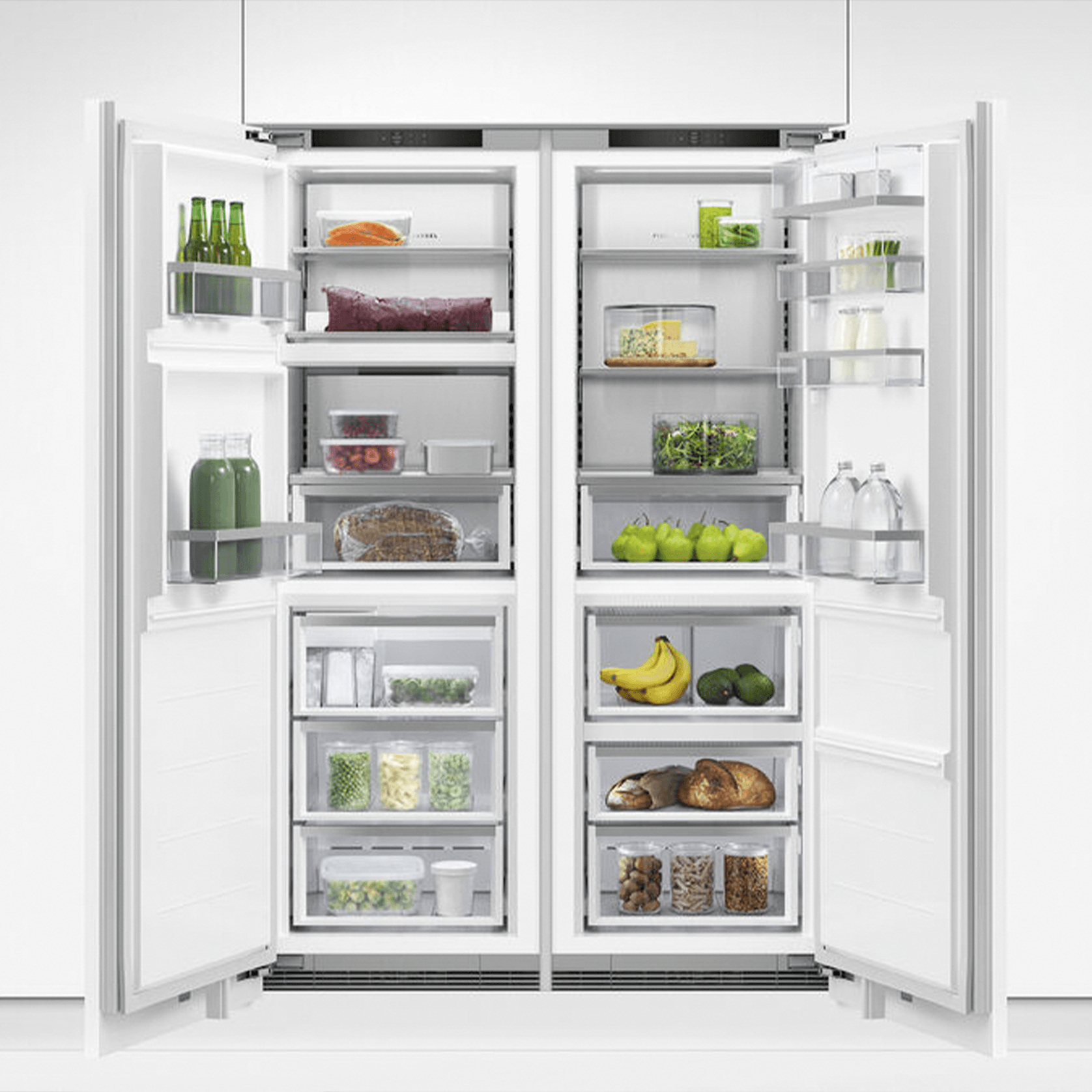 F&P Integrated Triple Zone Freezer, 60cm, Ice gallery detail image