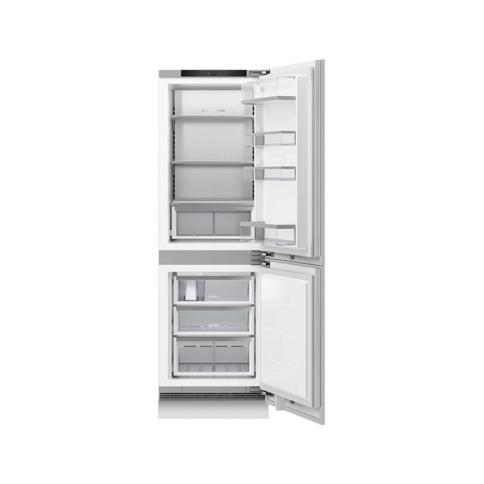 F&P Integrated Refrigerator Freezer, 60cm, Ice & Water gallery detail image