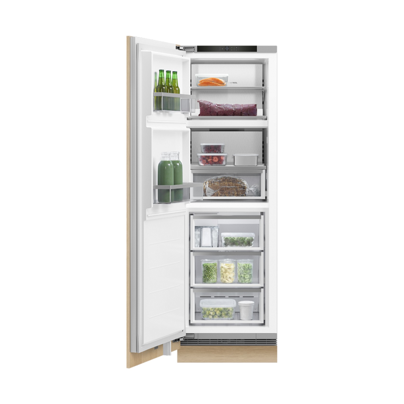 F&P Integrated Triple Zone Freezer, 60cm, Ice gallery detail image