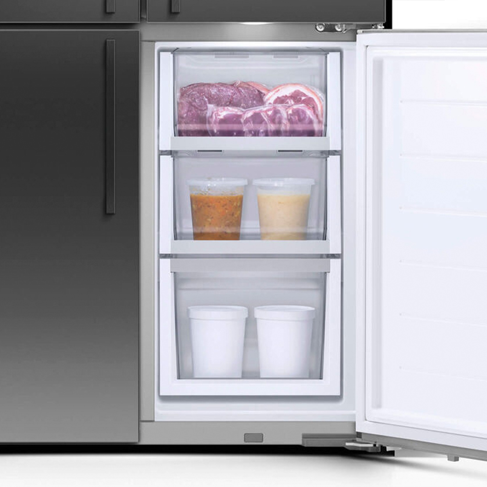 F&P Freestanding Quad Door Refrigerator Freezer gallery detail image