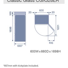 CX Glass Panel Designer Series Multi Drawer Fridge gallery detail image