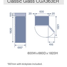 CX Glass Panel Designer Series Multi Drawer Fridge gallery detail image