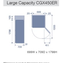 CX Large Capacity Glass Designer Series Multi Drawer Fridge gallery detail image