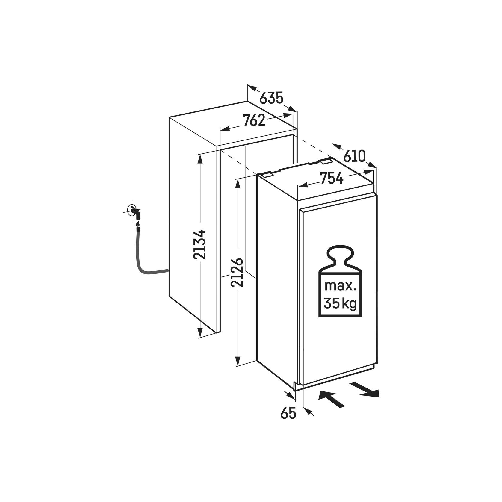 ERBh 9770 Monolith BioFresh | 30" Integrated Fridge gallery detail image