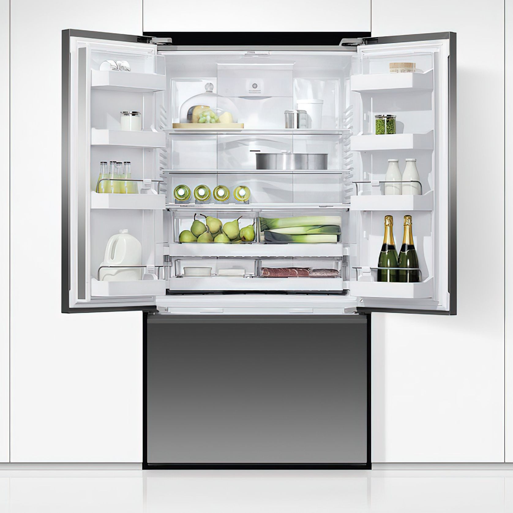 F&P Freestanding French Door Refrigerator Freezer, 569L gallery detail image