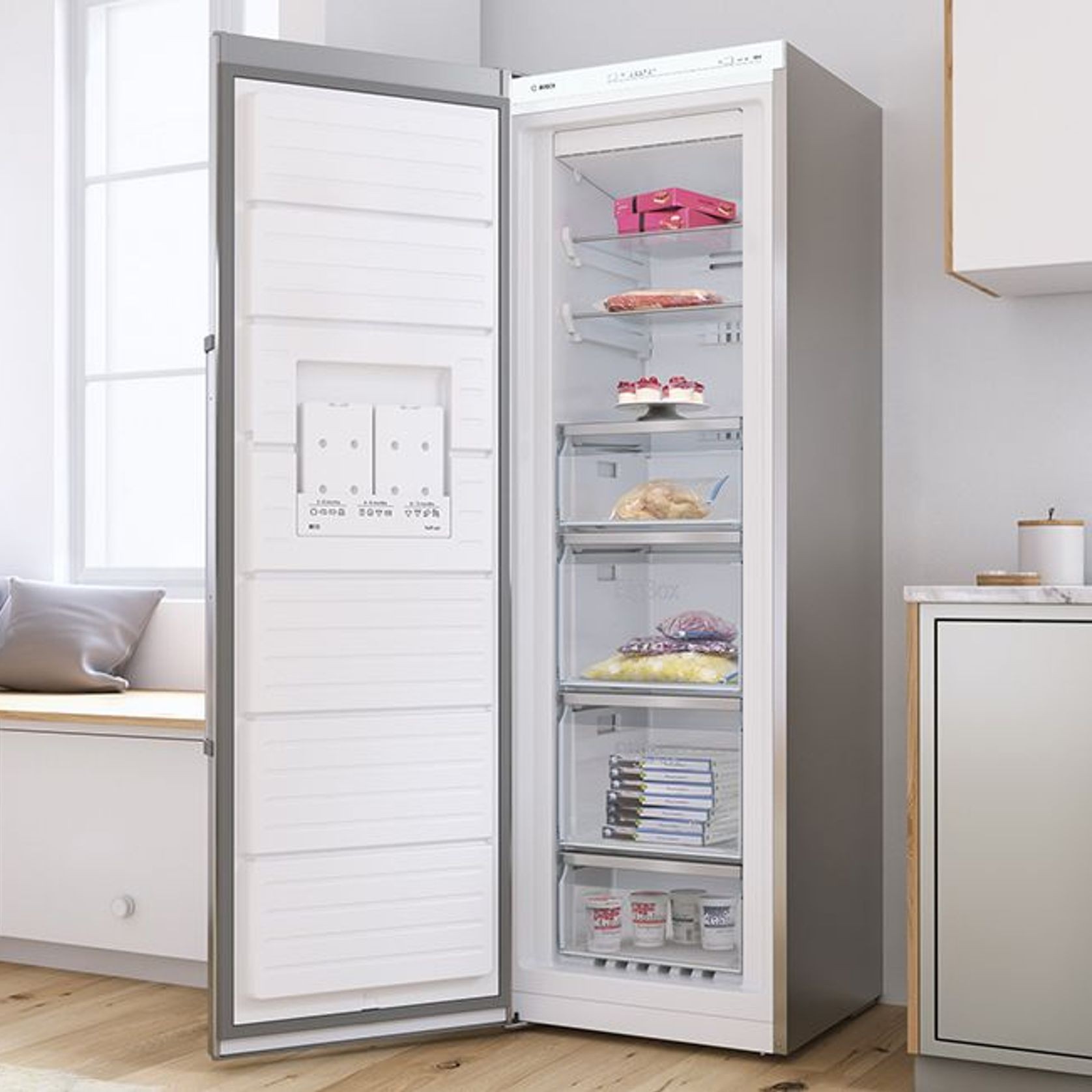 BOSCH | Series 4 Vertical Freezer - Stainless Steel gallery detail image